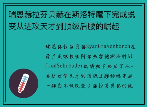 瑞恩赫拉芬贝赫在斯洛特麾下完成蜕变从进攻天才到顶级后腰的崛起 瑞恩赫拉芬贝赫在斯洛特麾下完成蜕变从进攻天才到顶级后腰的崛起